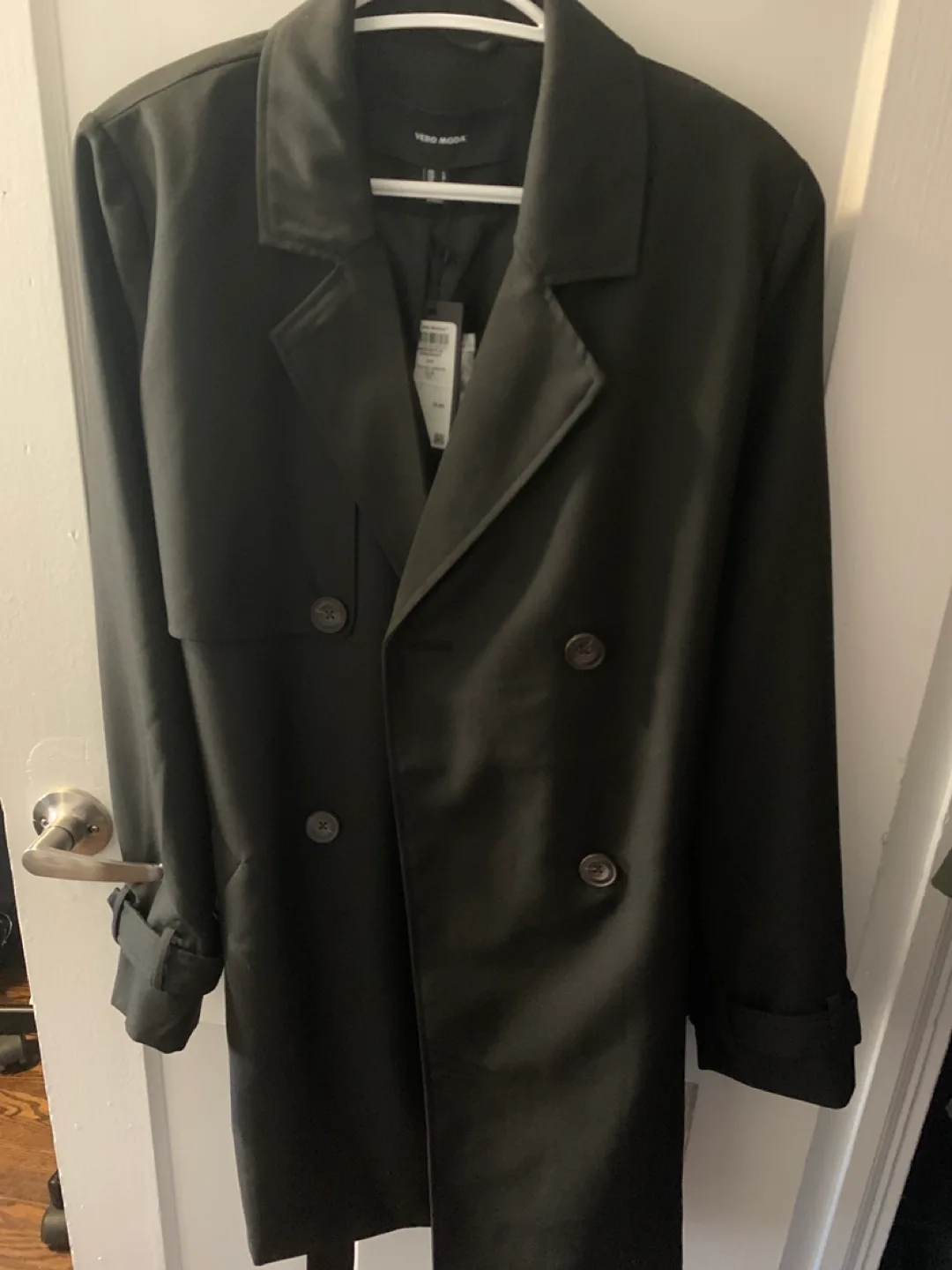 Vero Moda Black Trench Coat thumbnail