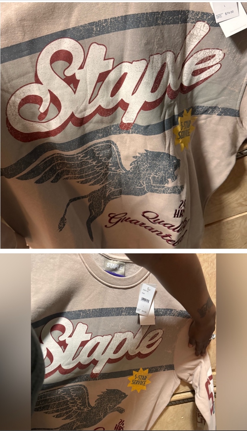 Staple Pigeon 5-Star Service Sweatshirt Size Large
