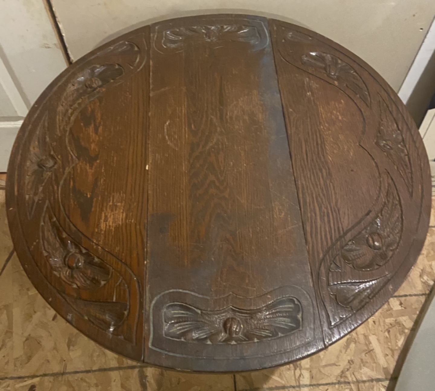 Antique Carved Oak Table - photo 4