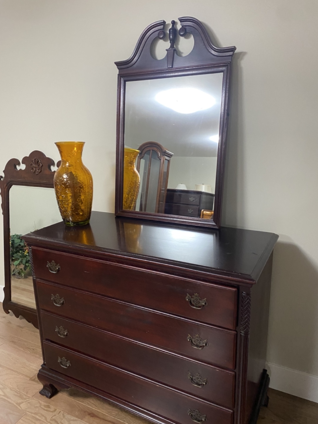 Antique Mahogany Dresser with Mirror