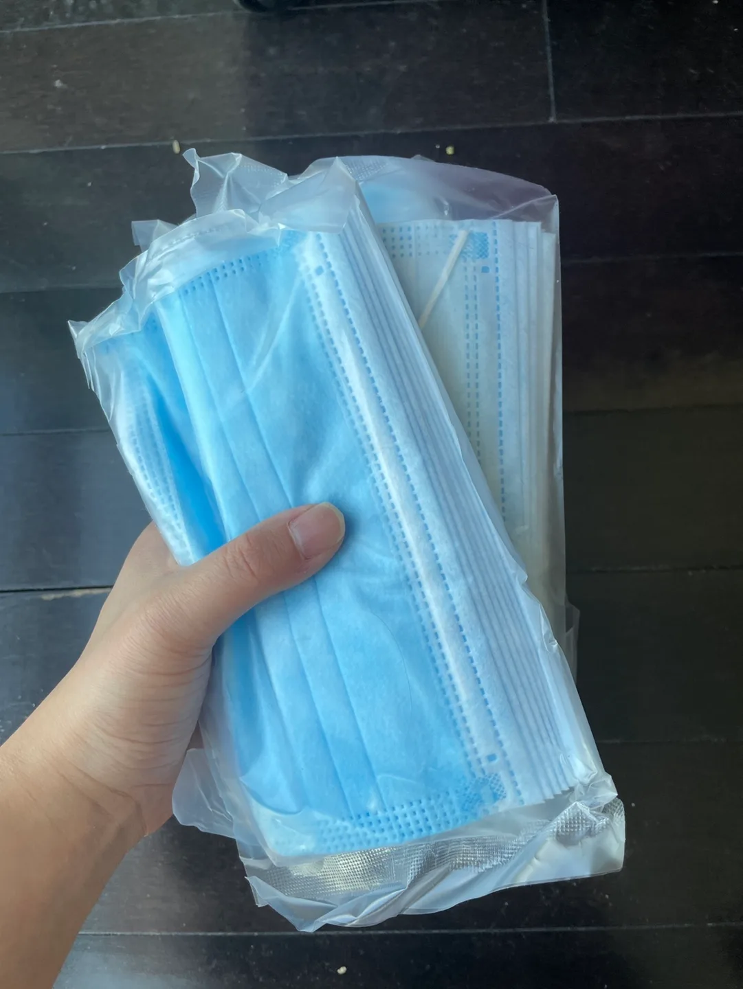 Package of Blue Disposable Face Masks thumbnail
