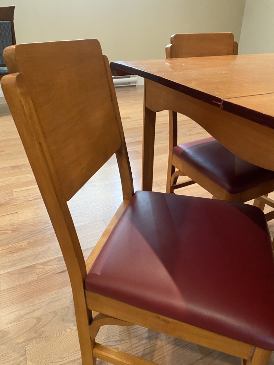 Vintage Wooden Table & Chairs - photo 3