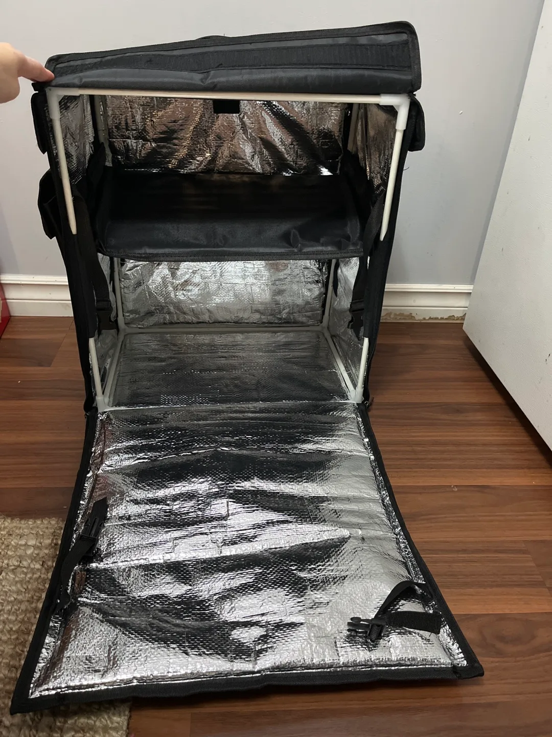 XL Delivery Bag Insulated Food Delivery Bag with Shelf image indicator(3)