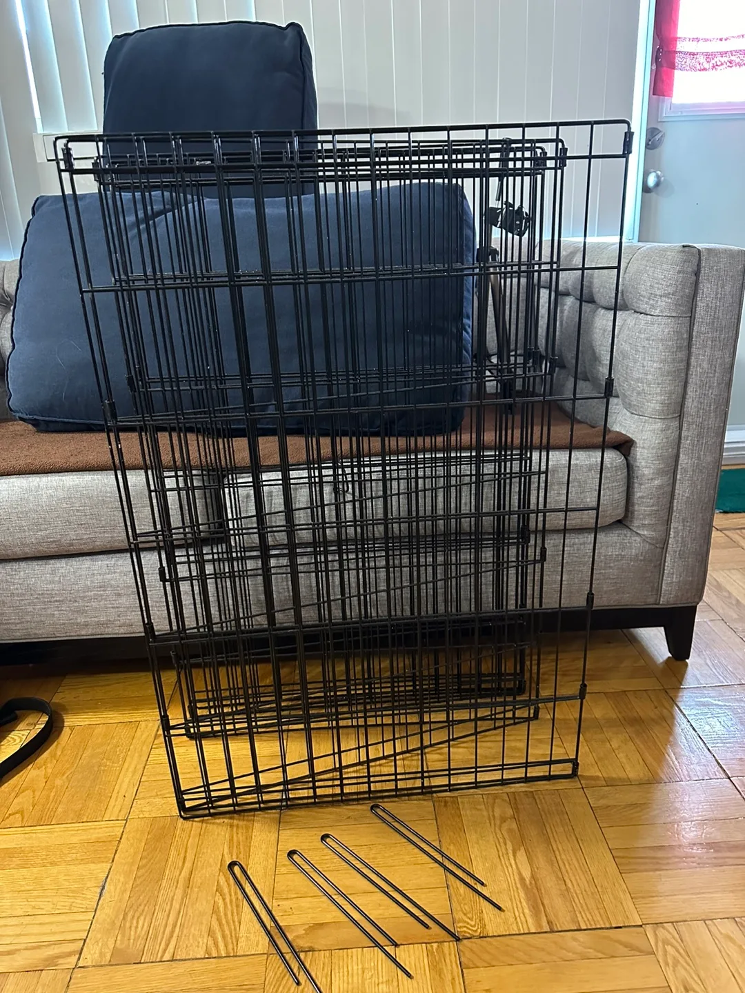 Black Metal Dog Playpen thumbnail