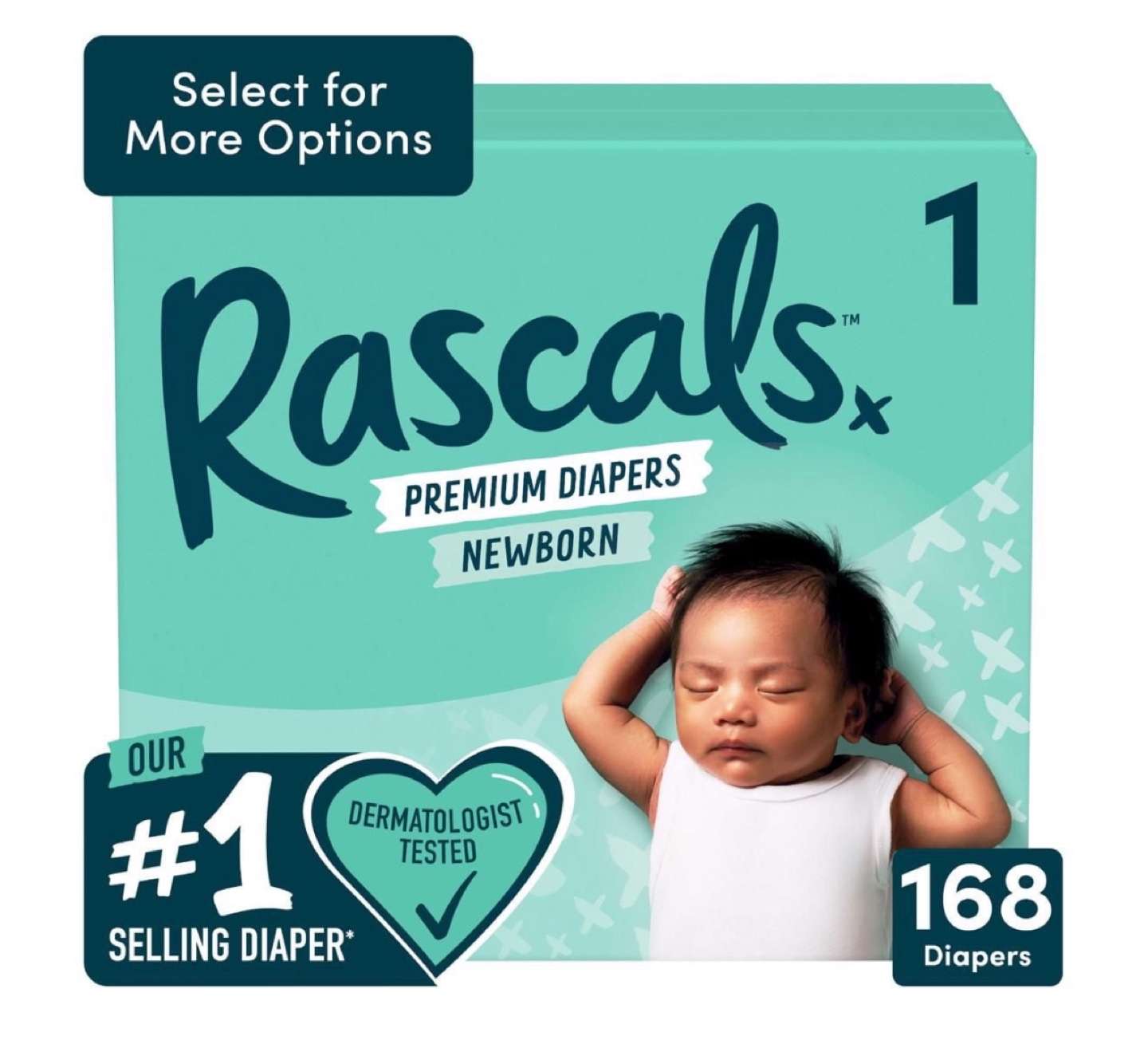 Rascals Premium Diapers - Newborn Size 1