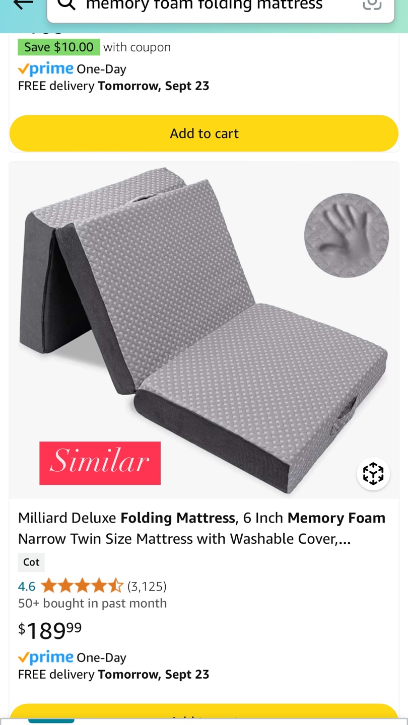 Folding Memory Foam Mattress - photo 3