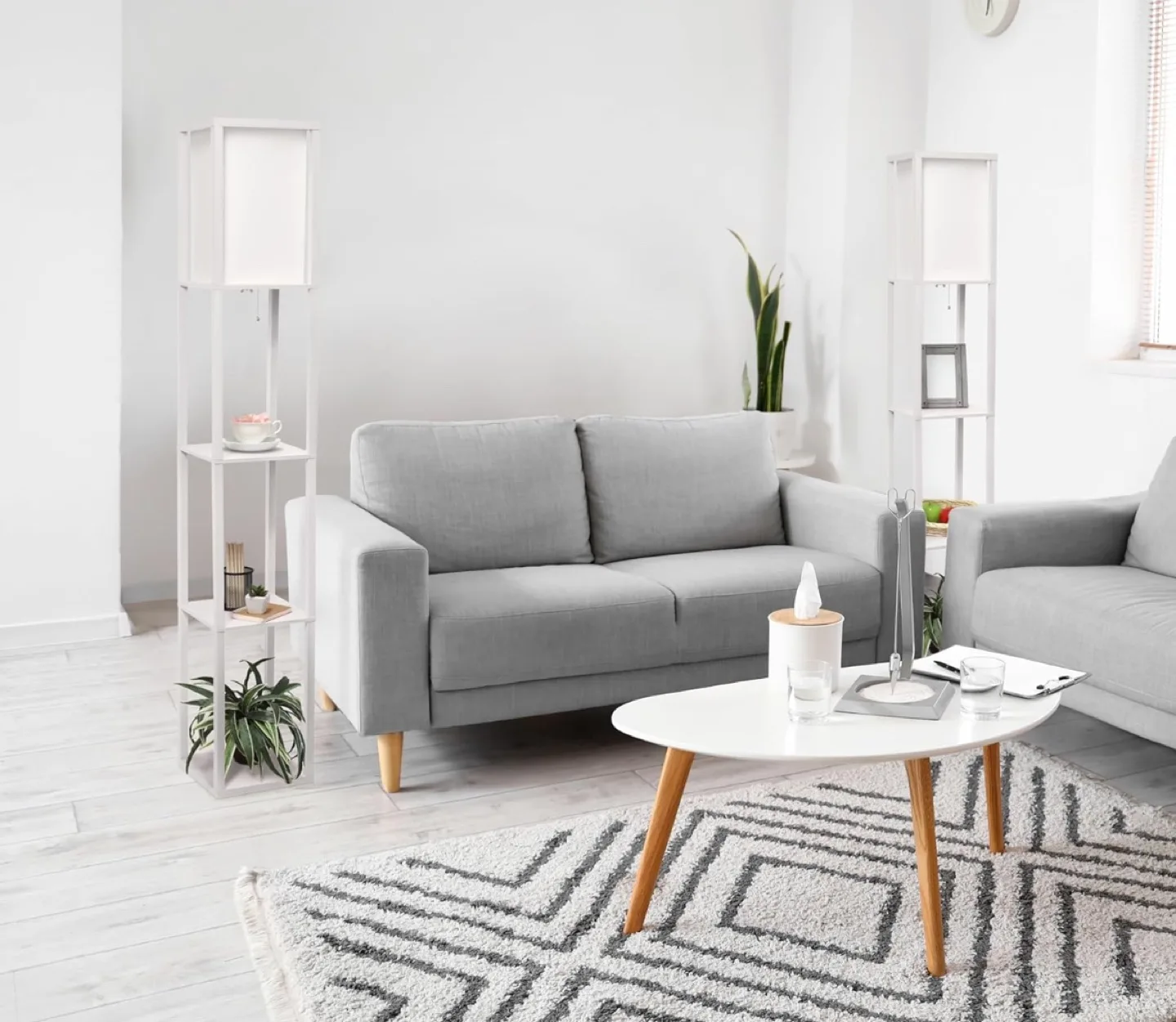 Lamp with shelves (set of 2 for $50 or 1 for $30 each) image indicator(4)