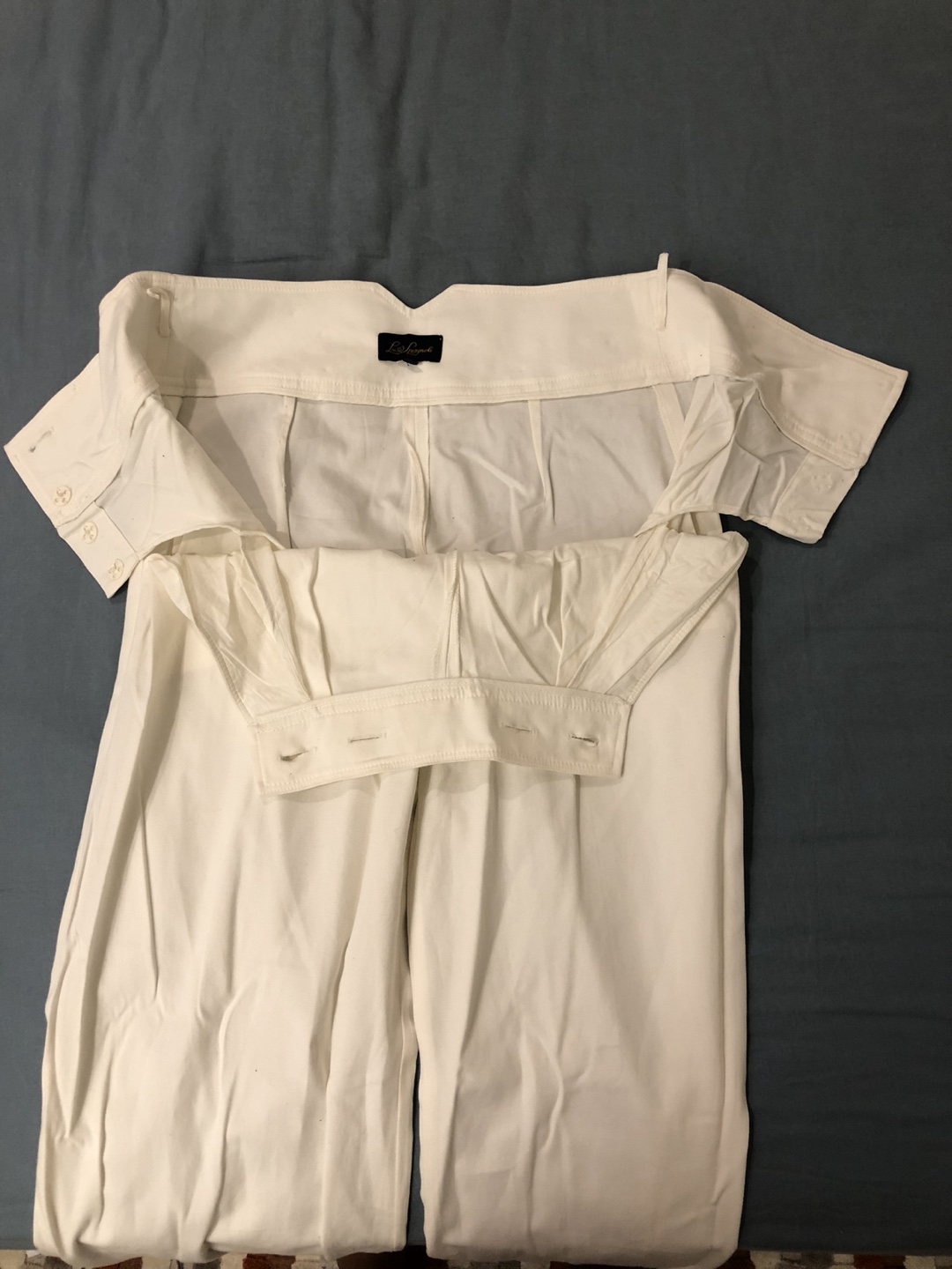 White High Waisted Wide Leg Trousers - photo 3