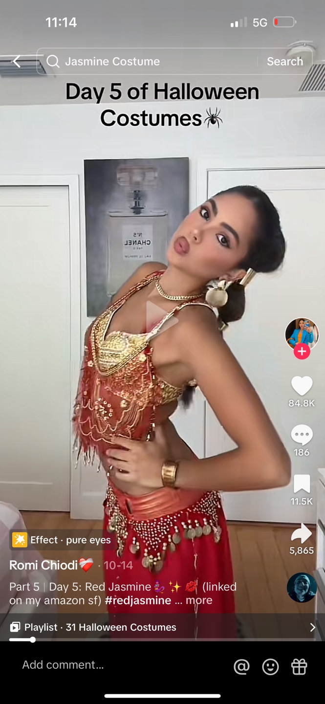 Red Jasmine Costume Set
