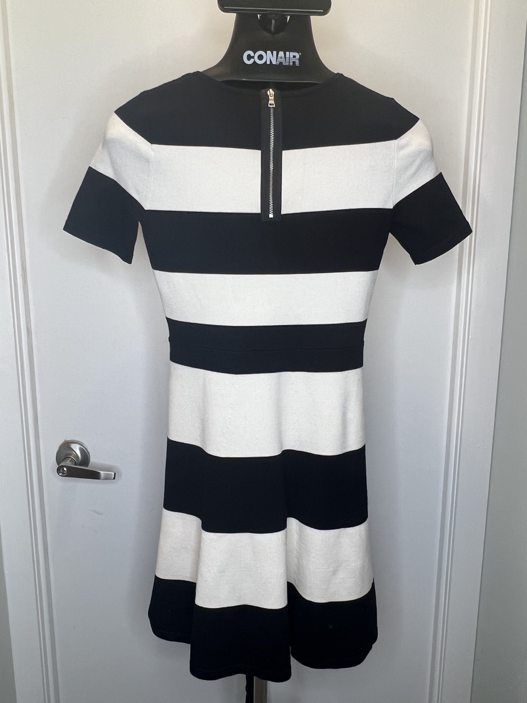 BCBGMAXAZRIA Lylah Black and White Striped Dress - photo 4