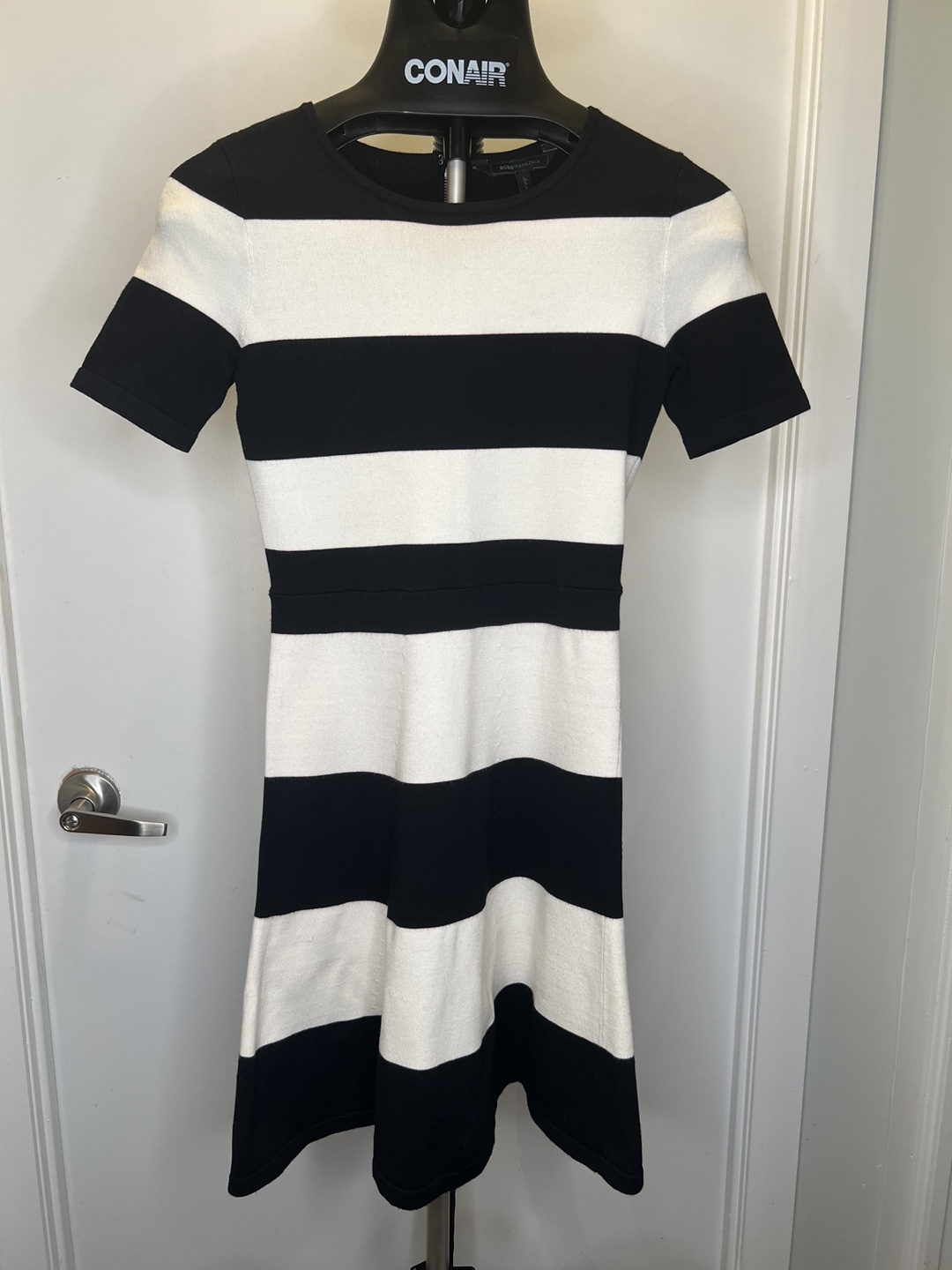 BCBGMAXAZRIA Lylah Black and White Striped Dress - photo 3