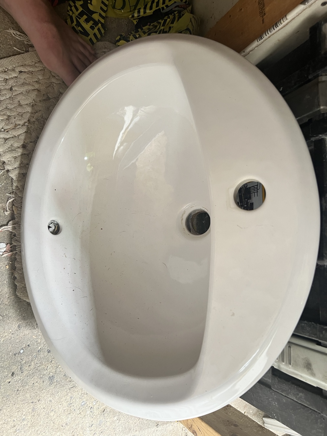 Sink over bathroom