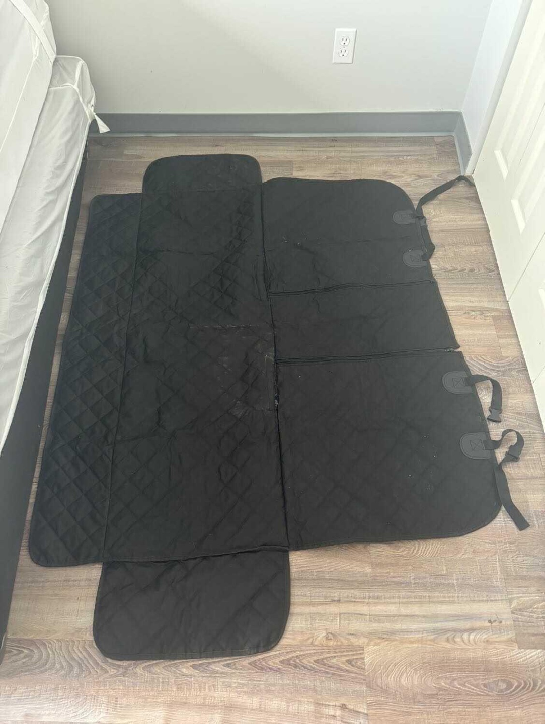 Black Quilted Backseat Pet Car Seat Cover - photo 3