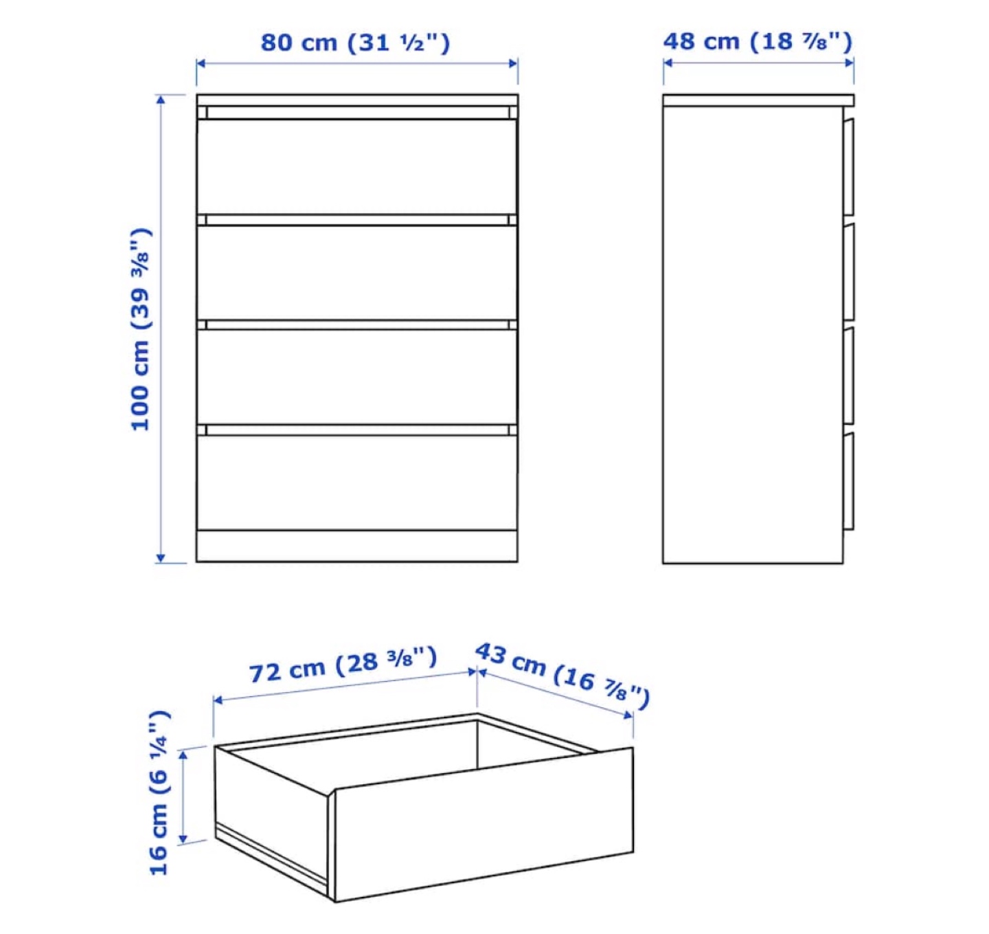 IKEA MALM 4-drawer dresser - photo 3