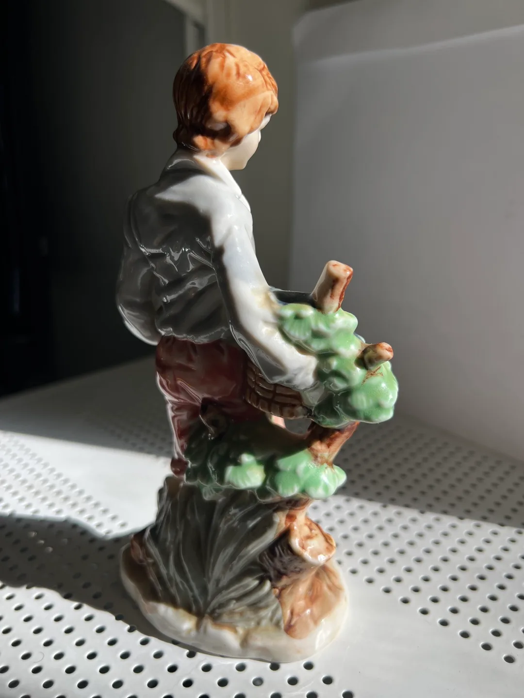 Vintage Boy with Grapes Figurine image indicator(2)