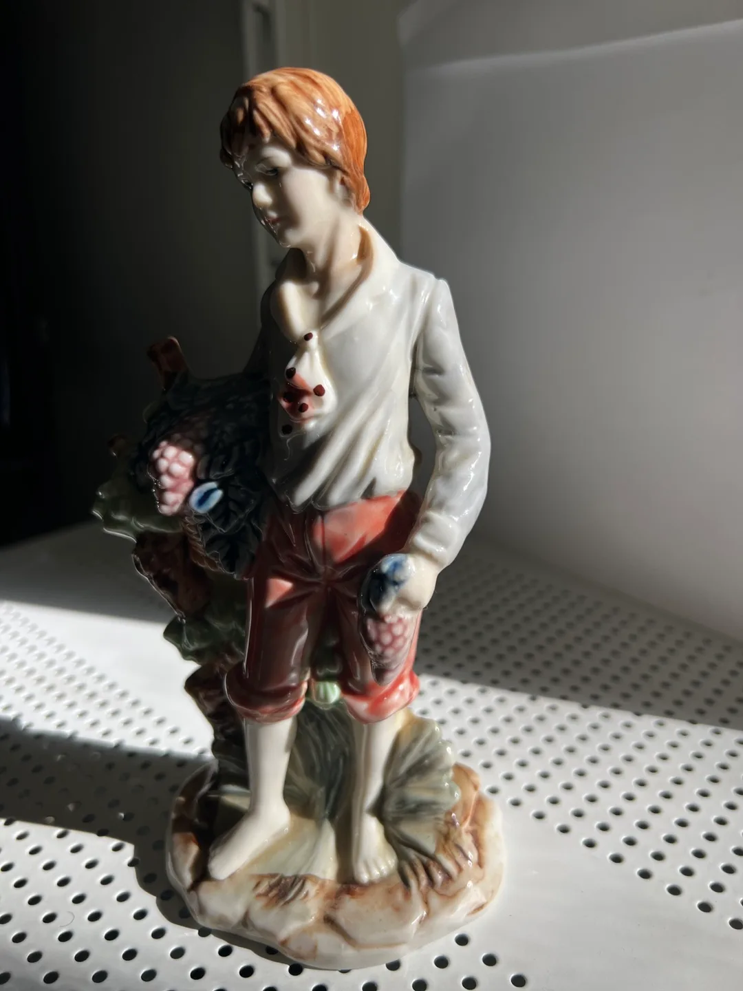 Vintage Boy with Grapes Figurine image indicator(4)