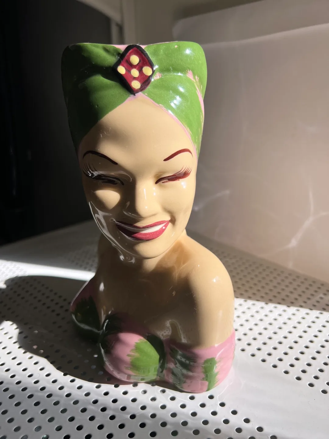 Vintage Ceramic Bust of Carmen Miranda image indicator(4)