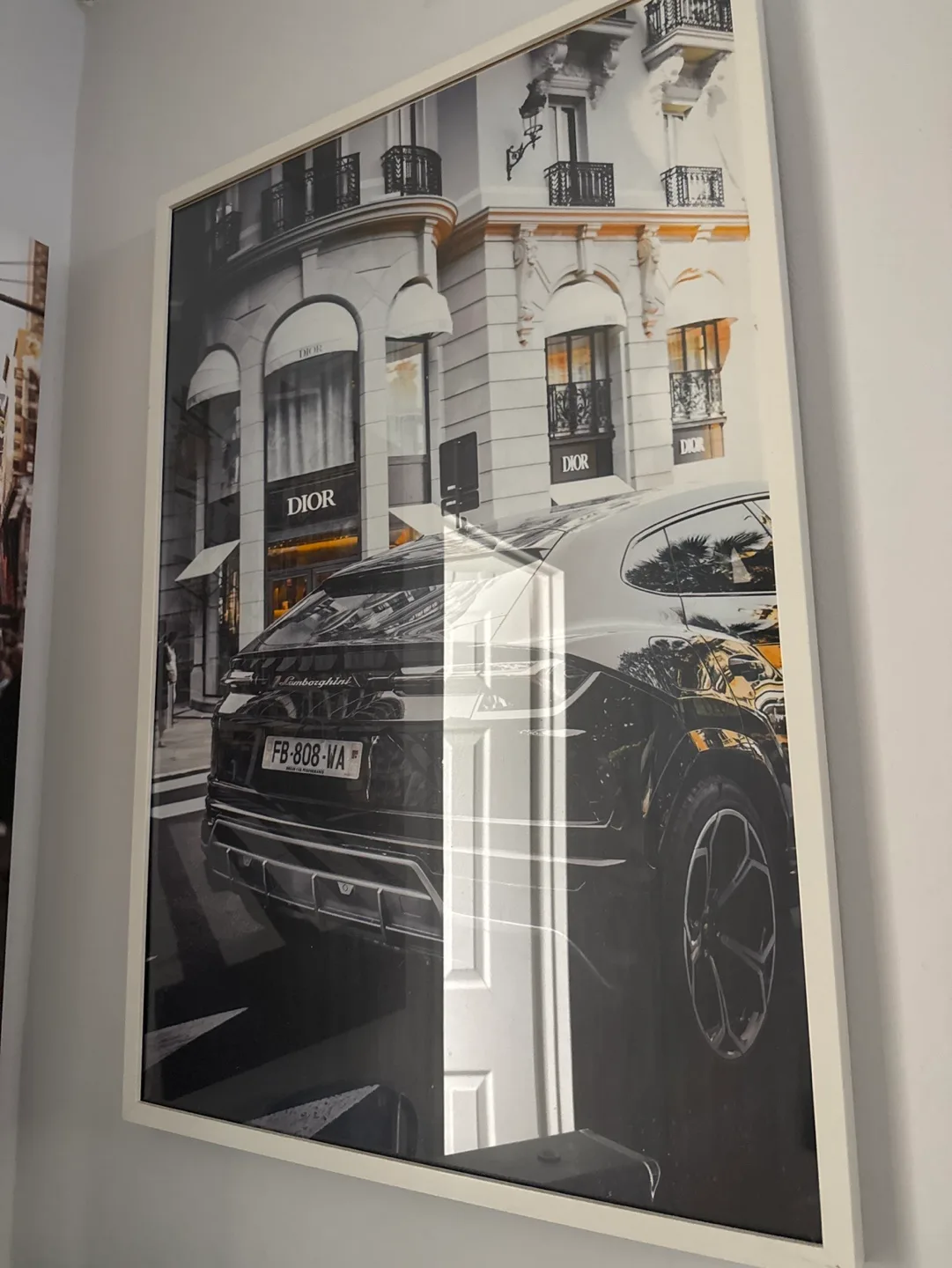 Framed Black & White Lamborghini Poster thumbnail