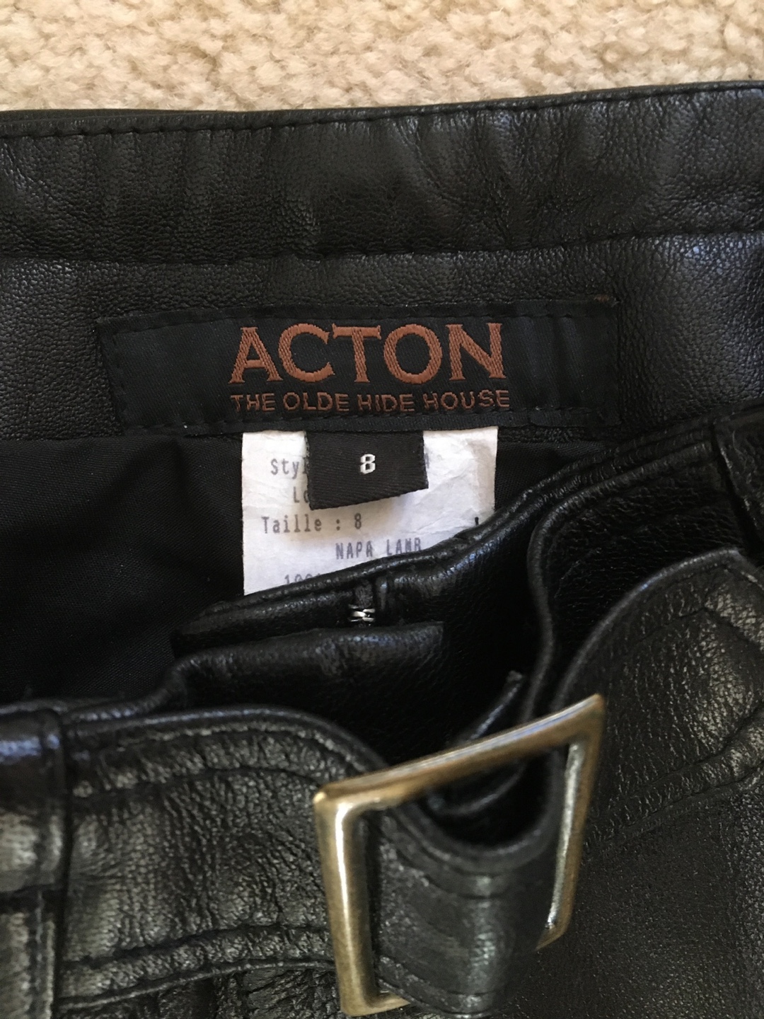 Leather Pants, size 8 - photo 2