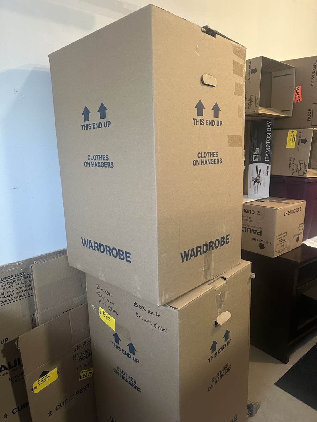 2 wardrobe boxes