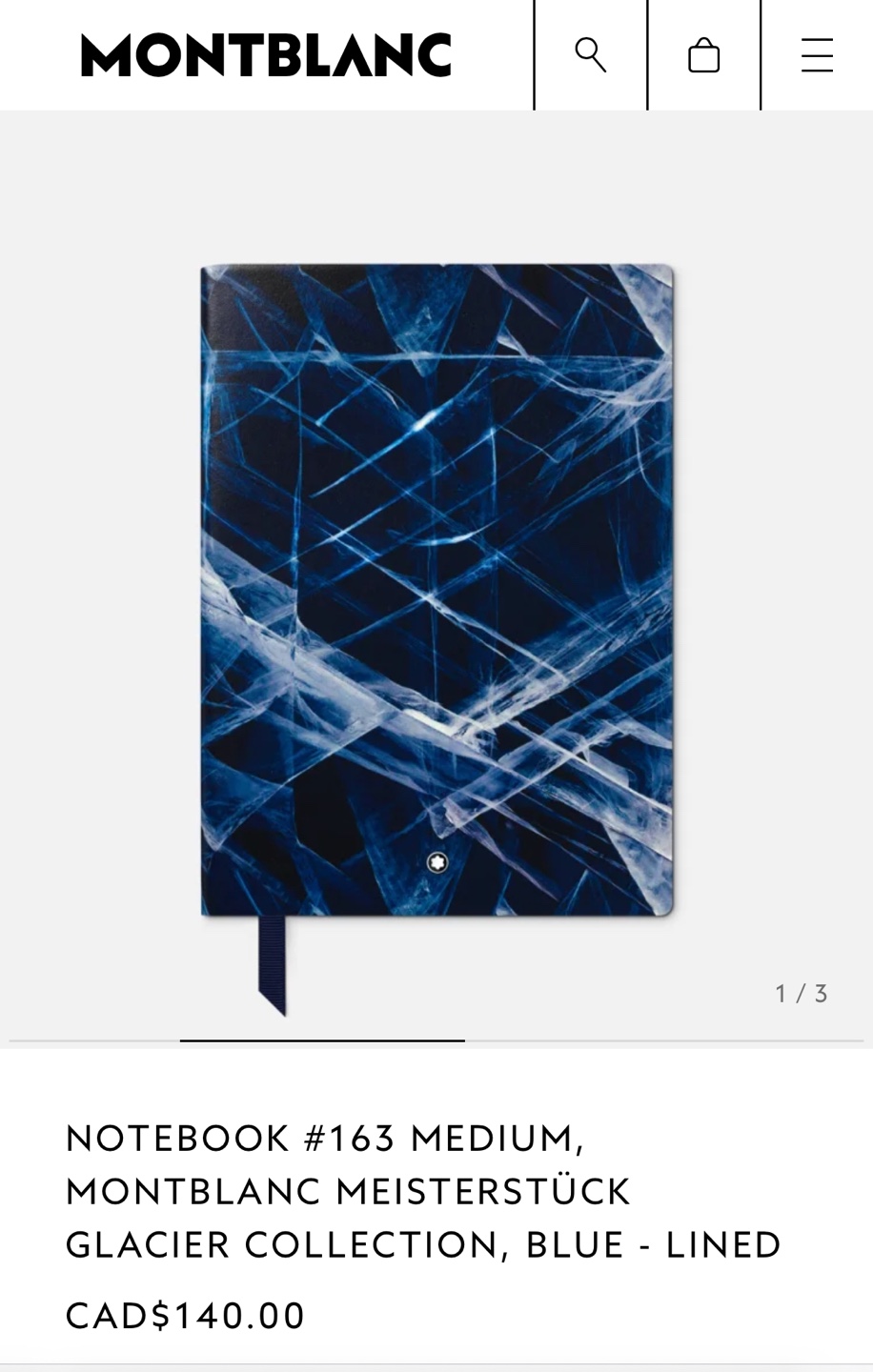 Montblanc Notebook #163 Medium, Blue - Lined - photo 2