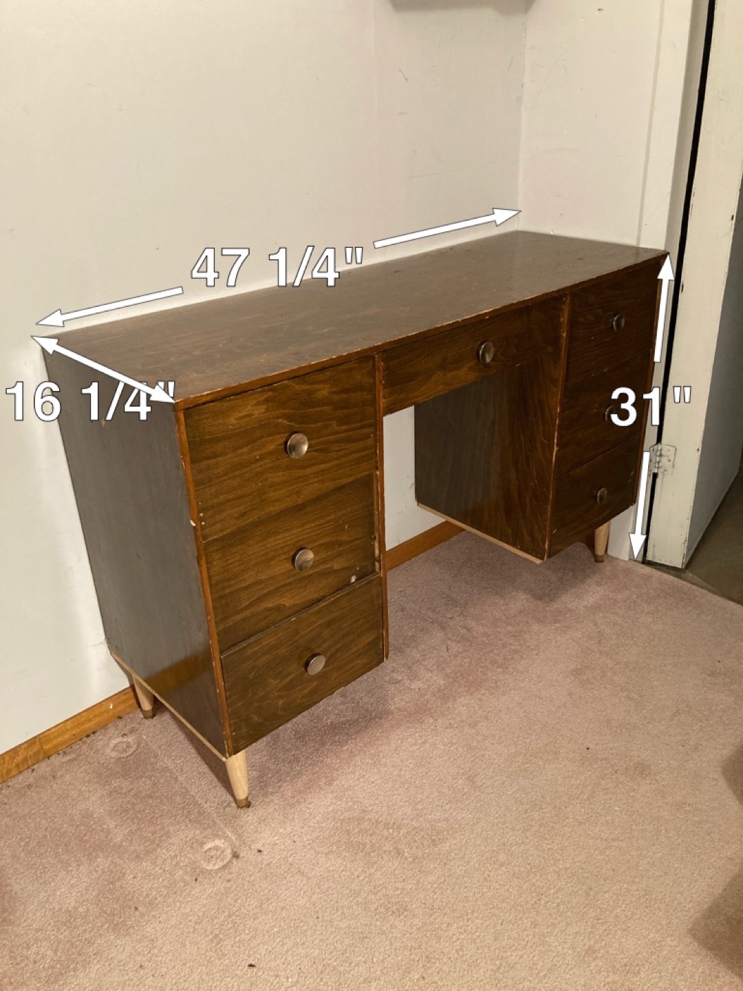 Vintage Mid-Century Modern Desk