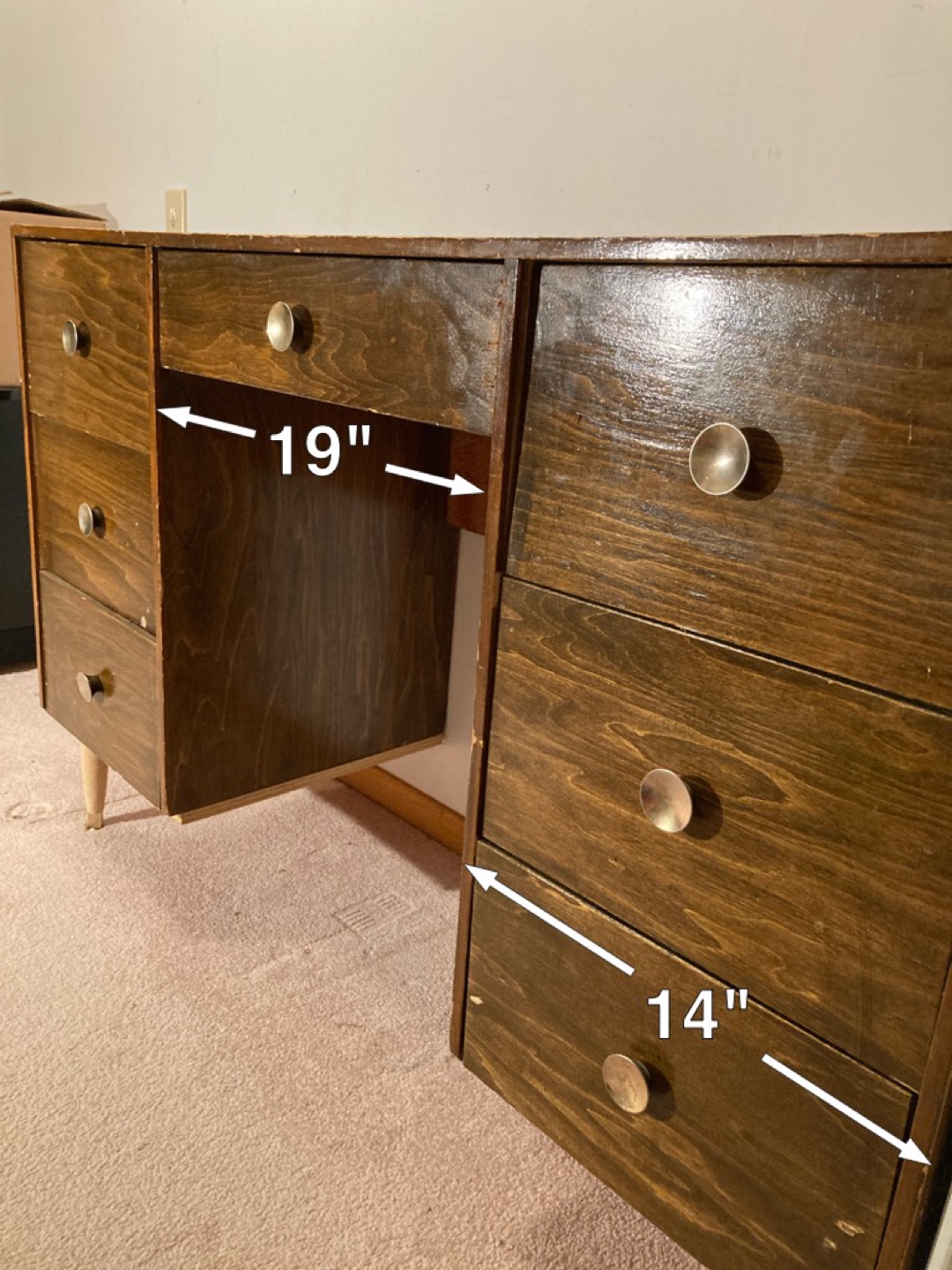 Vintage Mid-Century Modern Desk - photo 2
