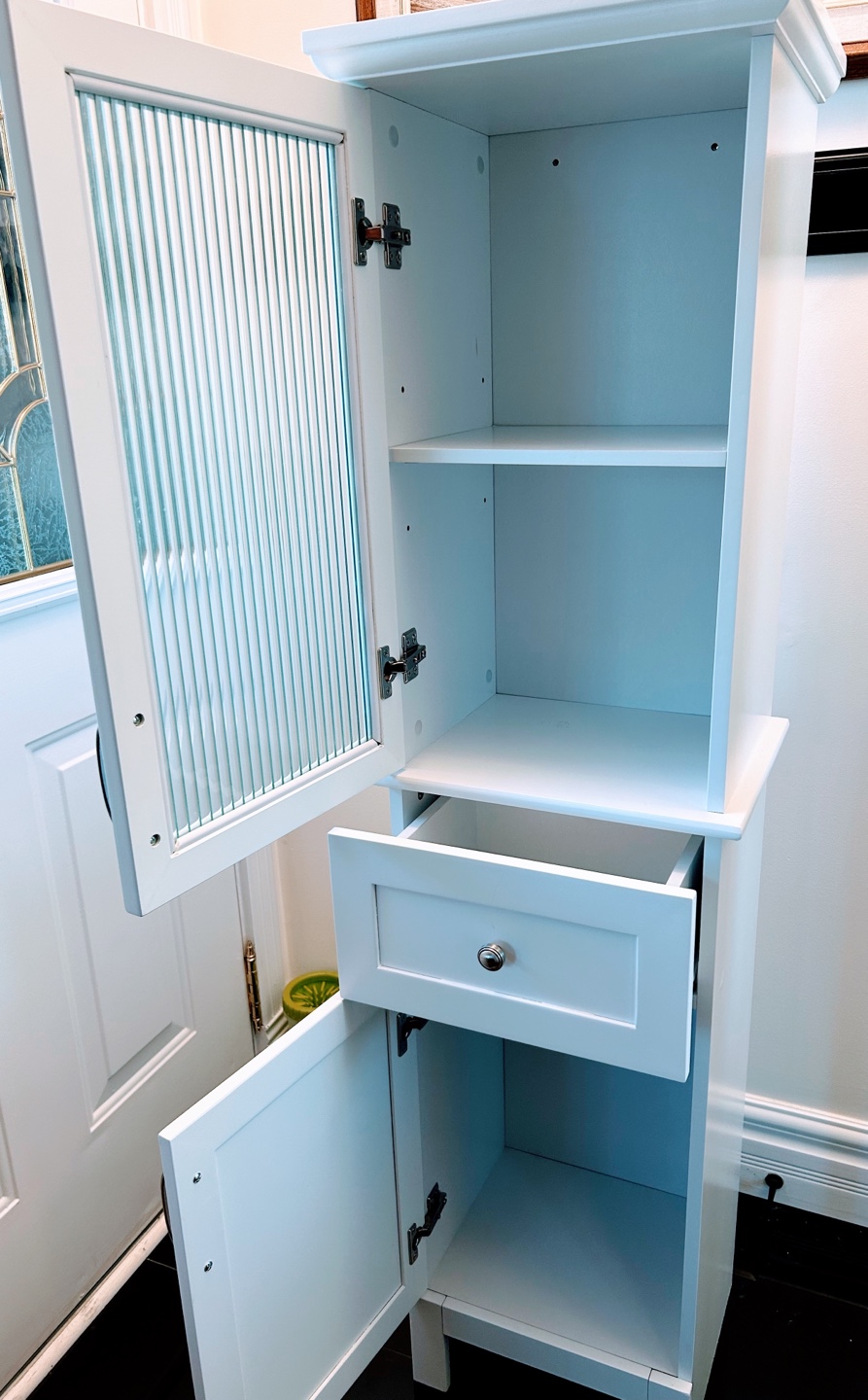 White Cabinet with Glass Door - photo 4