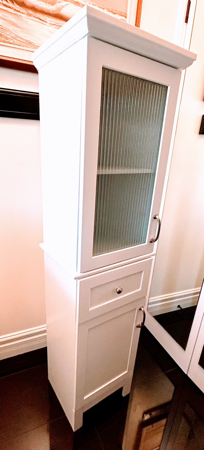 White Cabinet with Glass Door - photo 2
