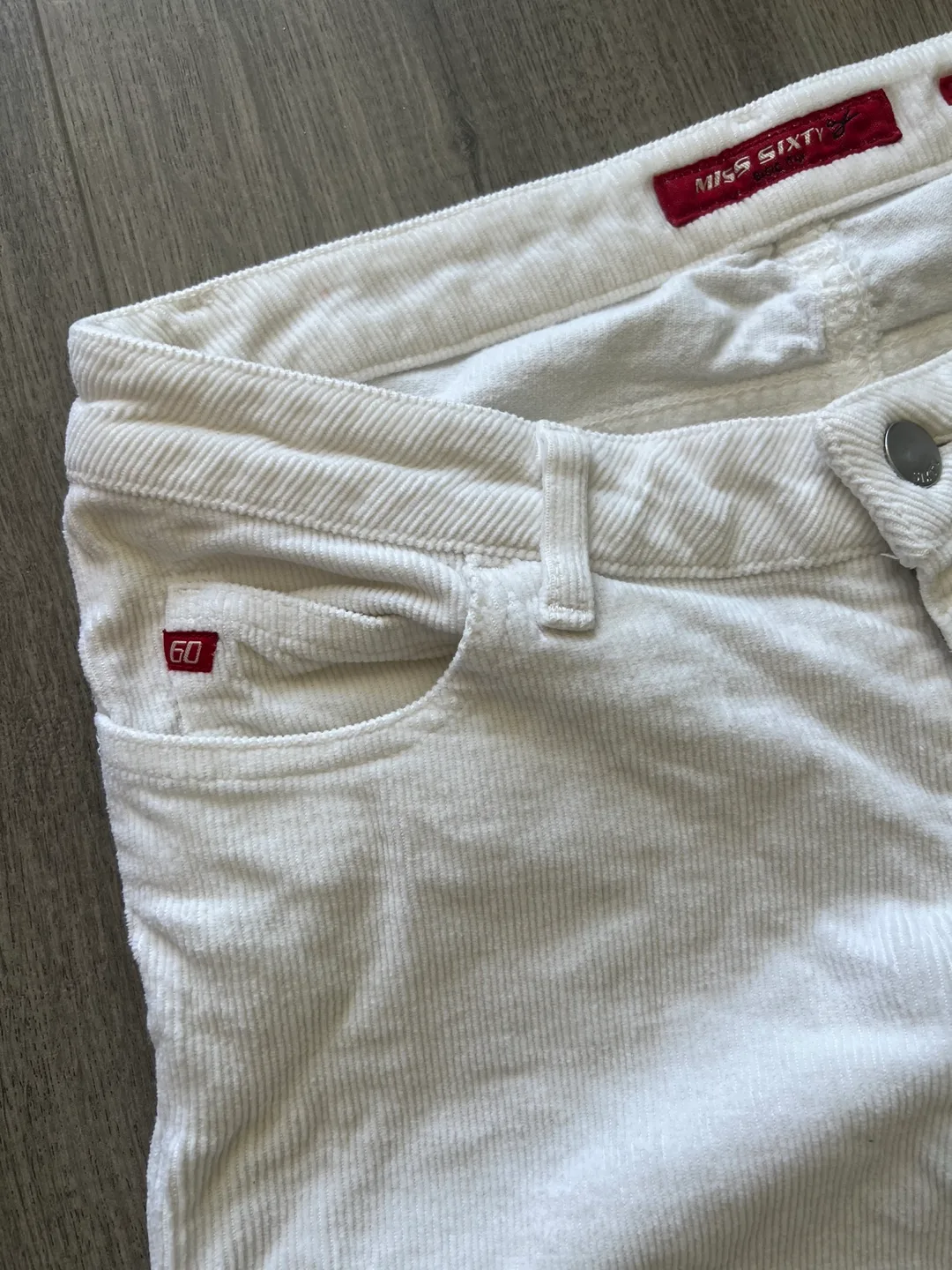 Miss Sixty White Corduroy Flare Jeans image indicator(5)