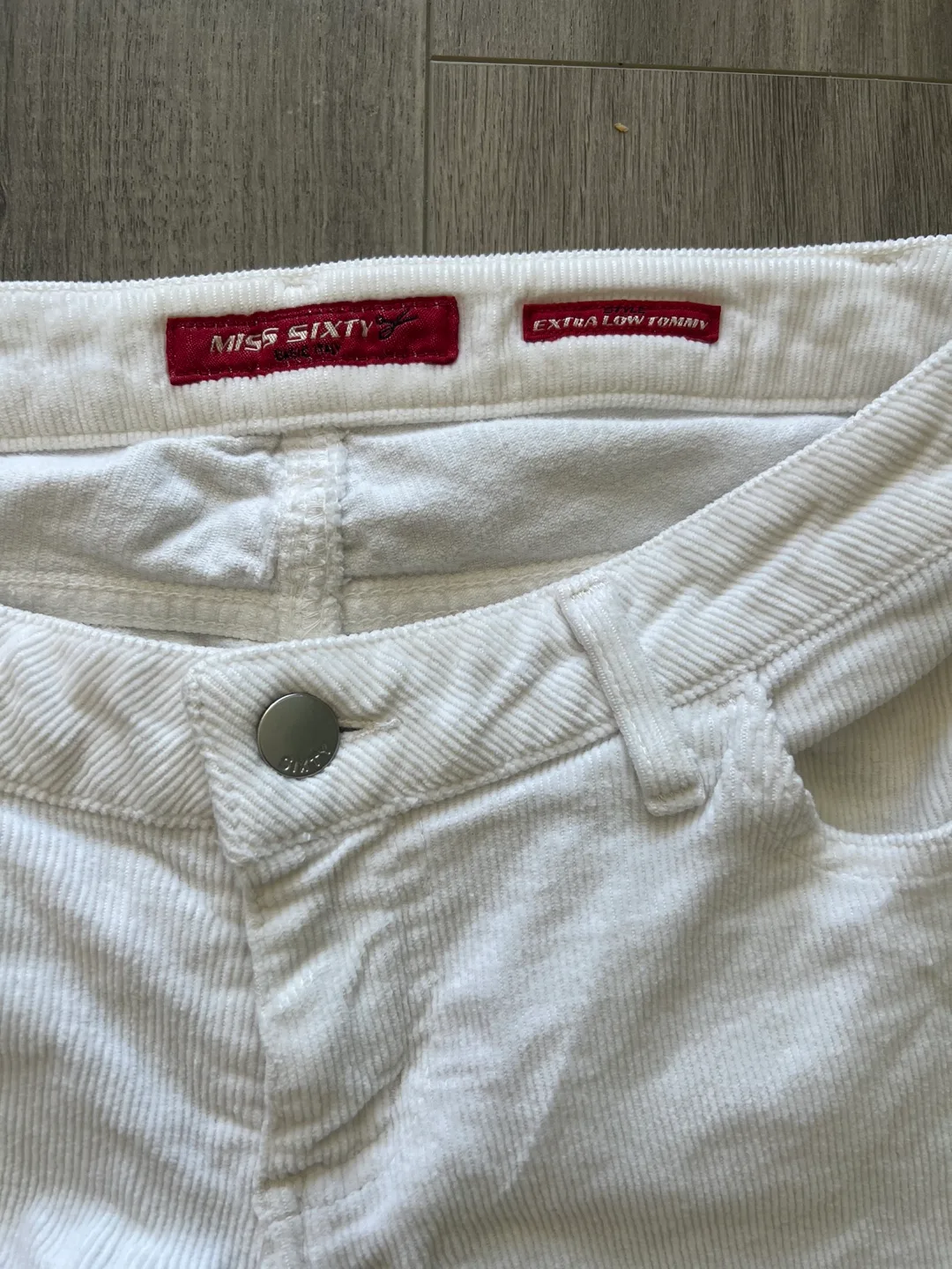 Miss Sixty White Corduroy Flare Jeans image indicator(6)