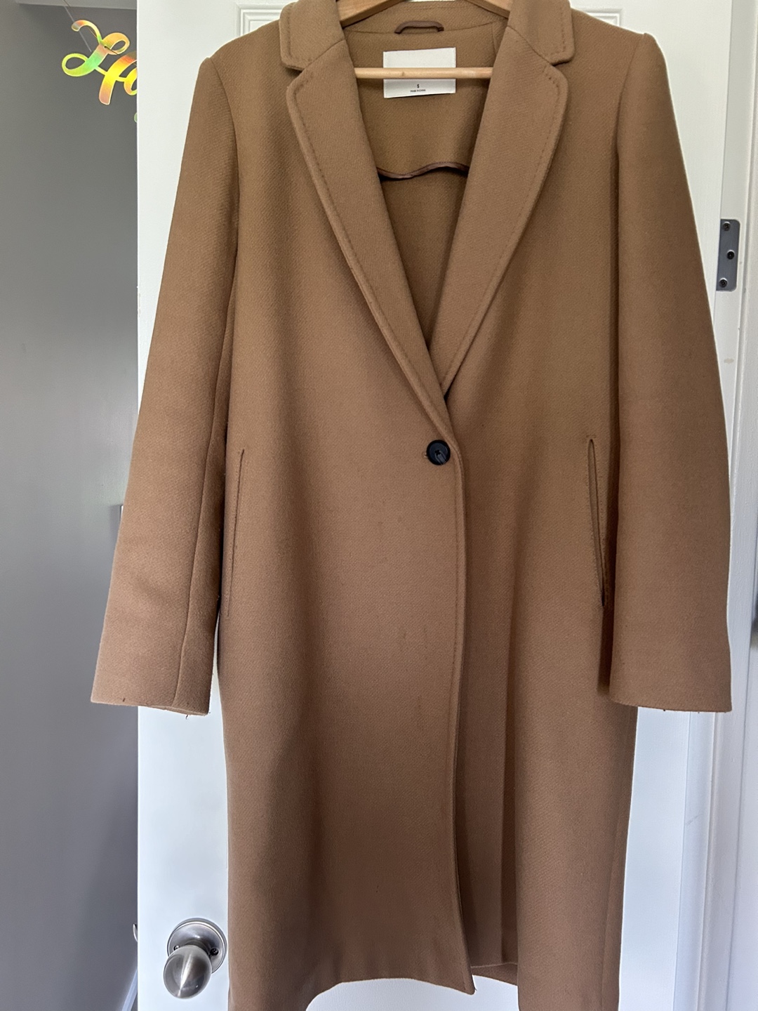 Aritzia Babaton Stedman Camel Wool Cashmere Long Coat