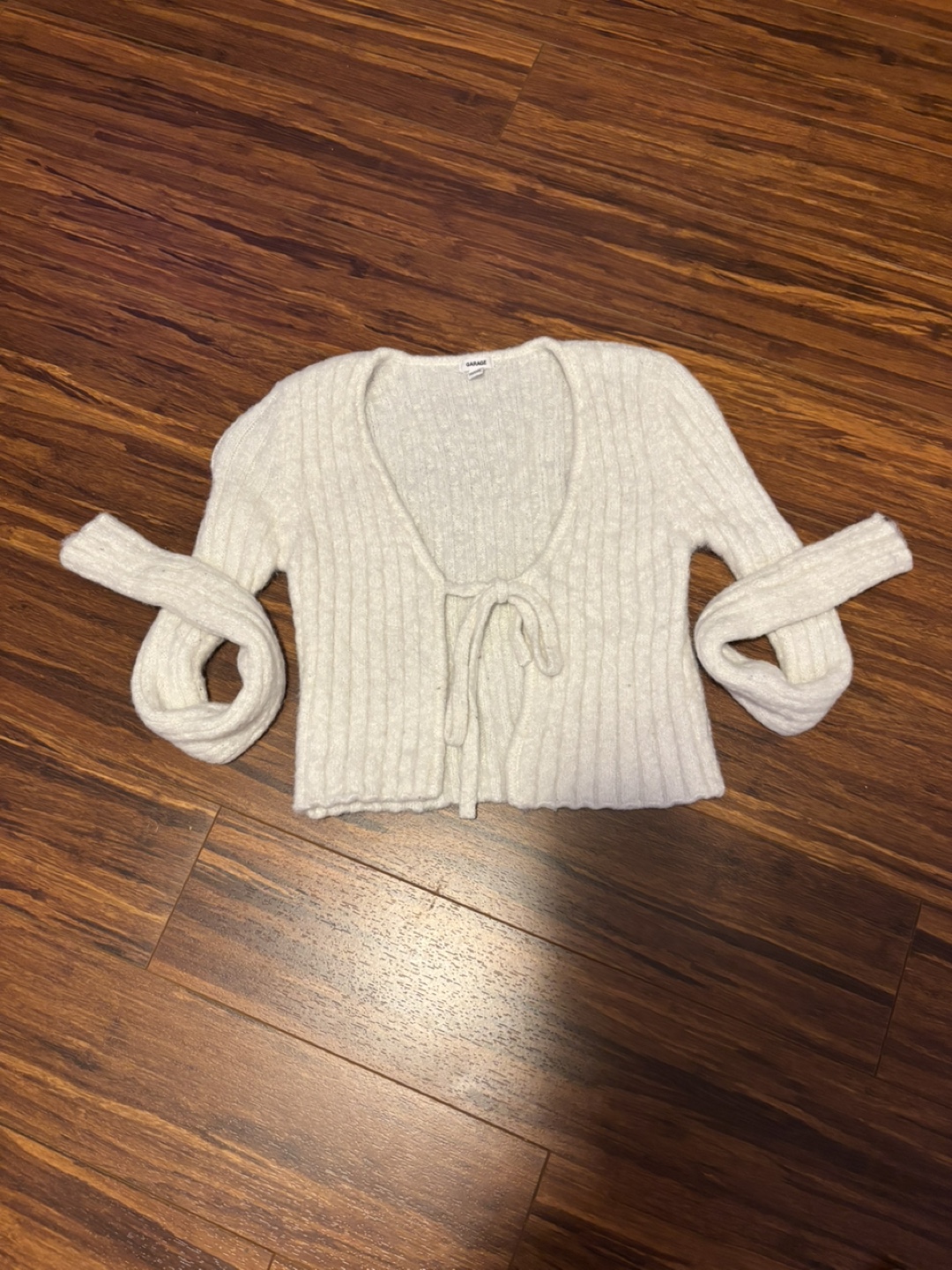 Garage Tie Front Knit Sweater