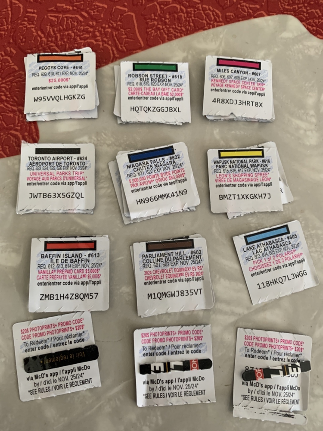 McDonalds Monopoly Tiles #freecycle