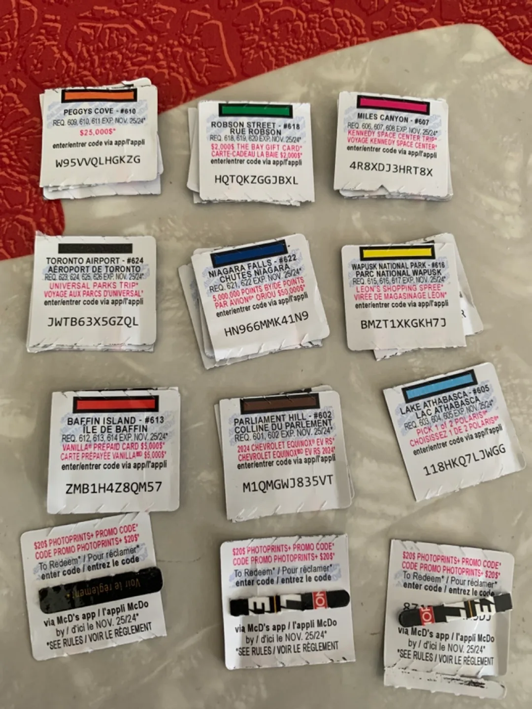 McDonalds Monopoly Tiles #freecycle thumbnail