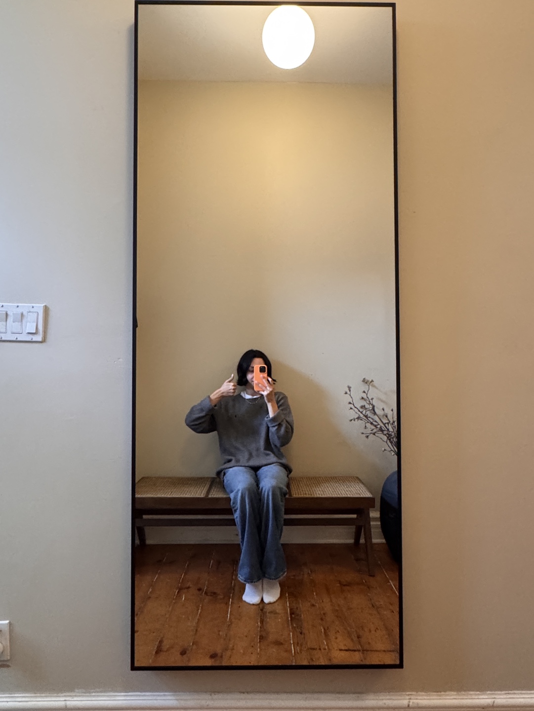Full Length Mirror with Black Frame - photo 2