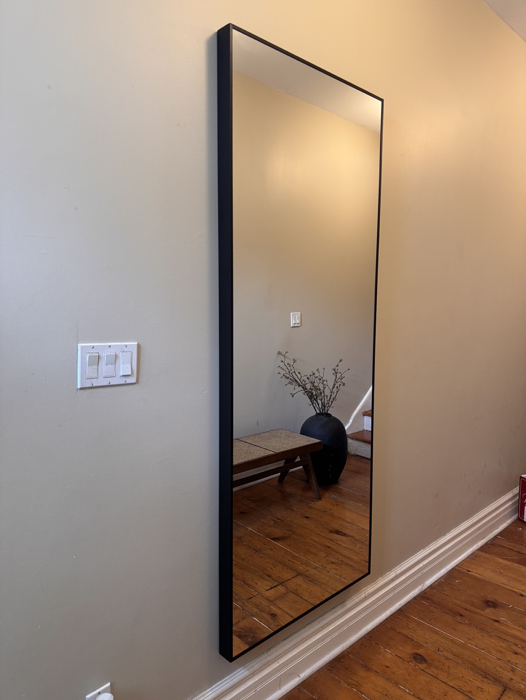 Full Length Mirror with Black Frame