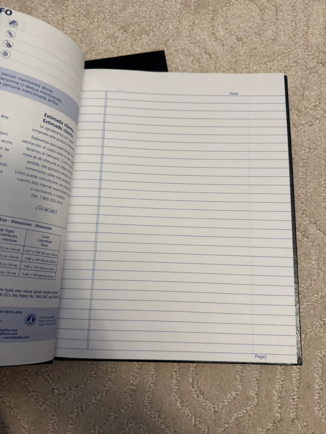 Hardcover BlueLine Notebook - 150 Pages image indicator(2)