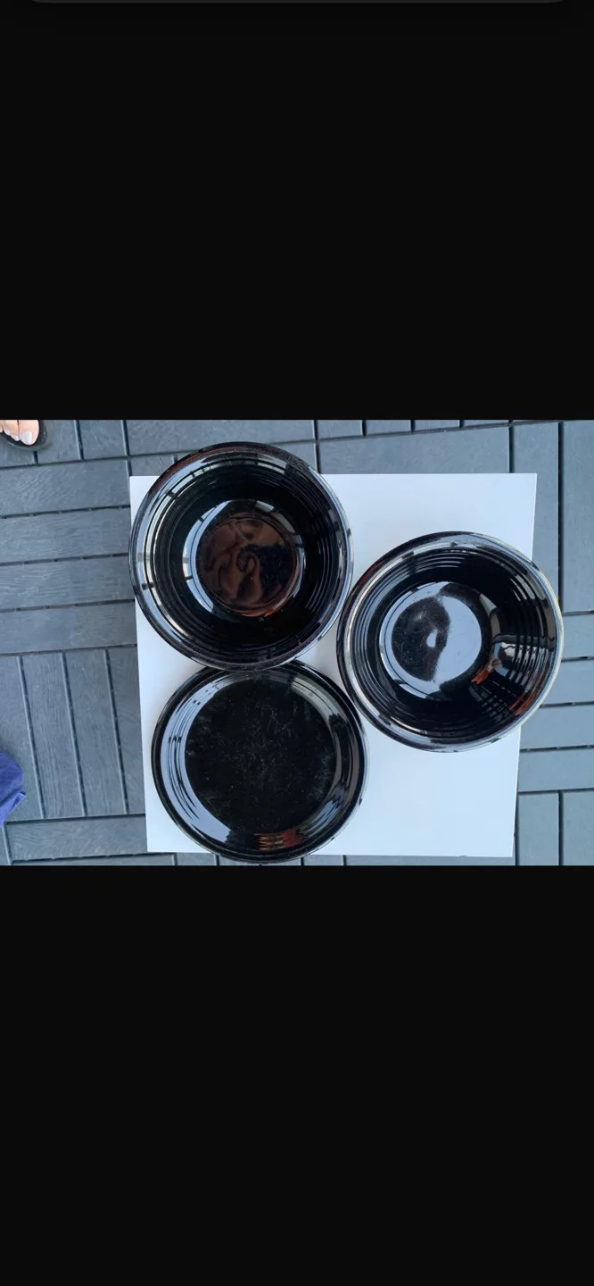 Dinner Plate and Bowls Fiestaware Black image indicator(2)