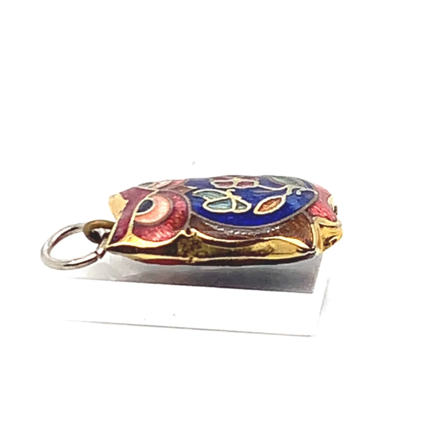 Cloisonné Vintage Enamel Owl Charm Pendant image indicator(5)
