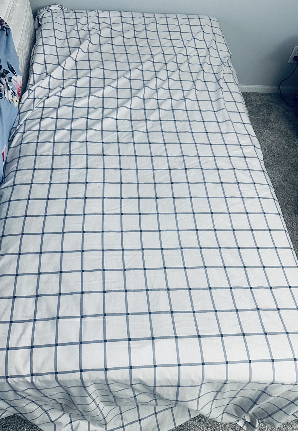 Twin mattress with Box spring & Bed frame.