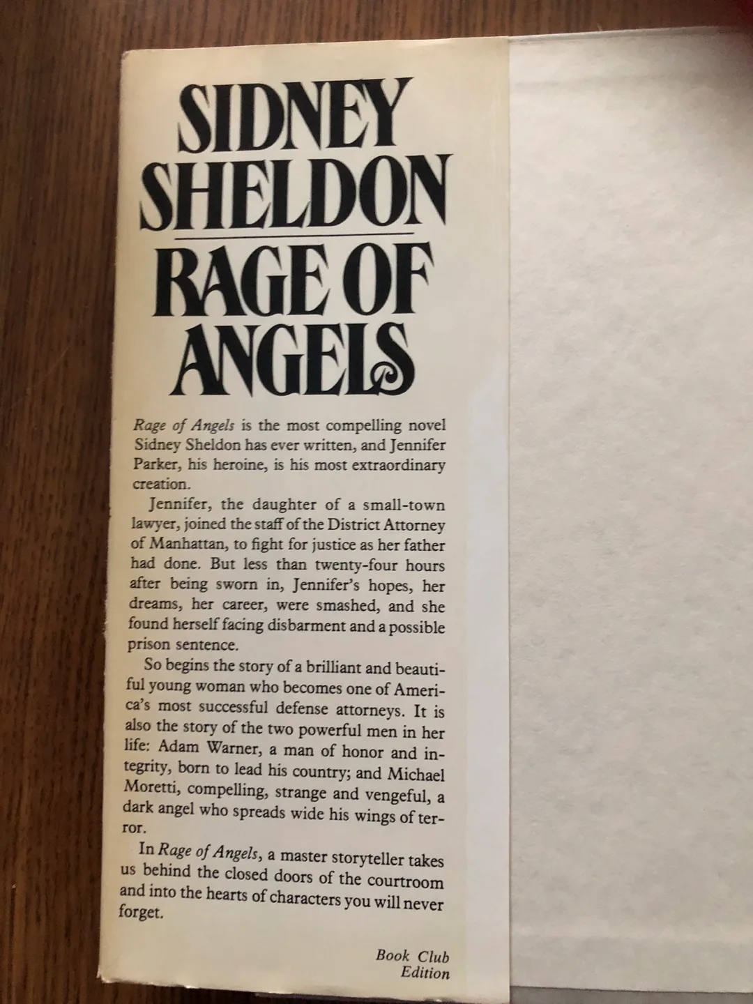 Hardcover Sidney Sheldon -Rage of Angels image indicator(2)