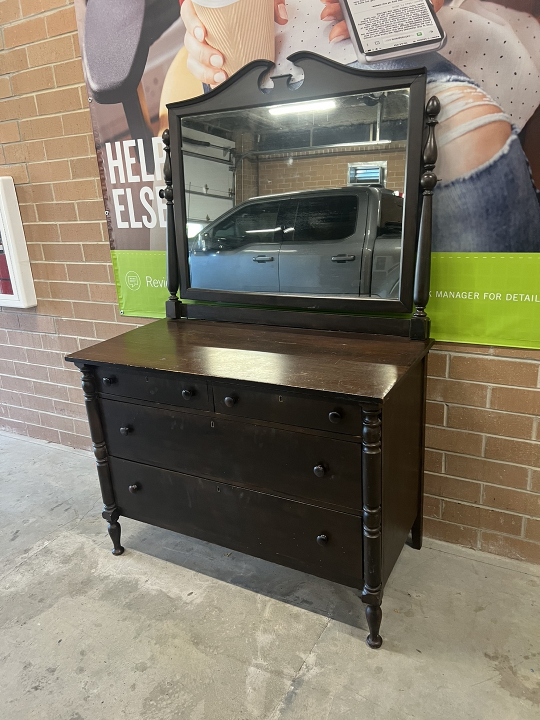 Antique Dresser with Mirror - photo 5