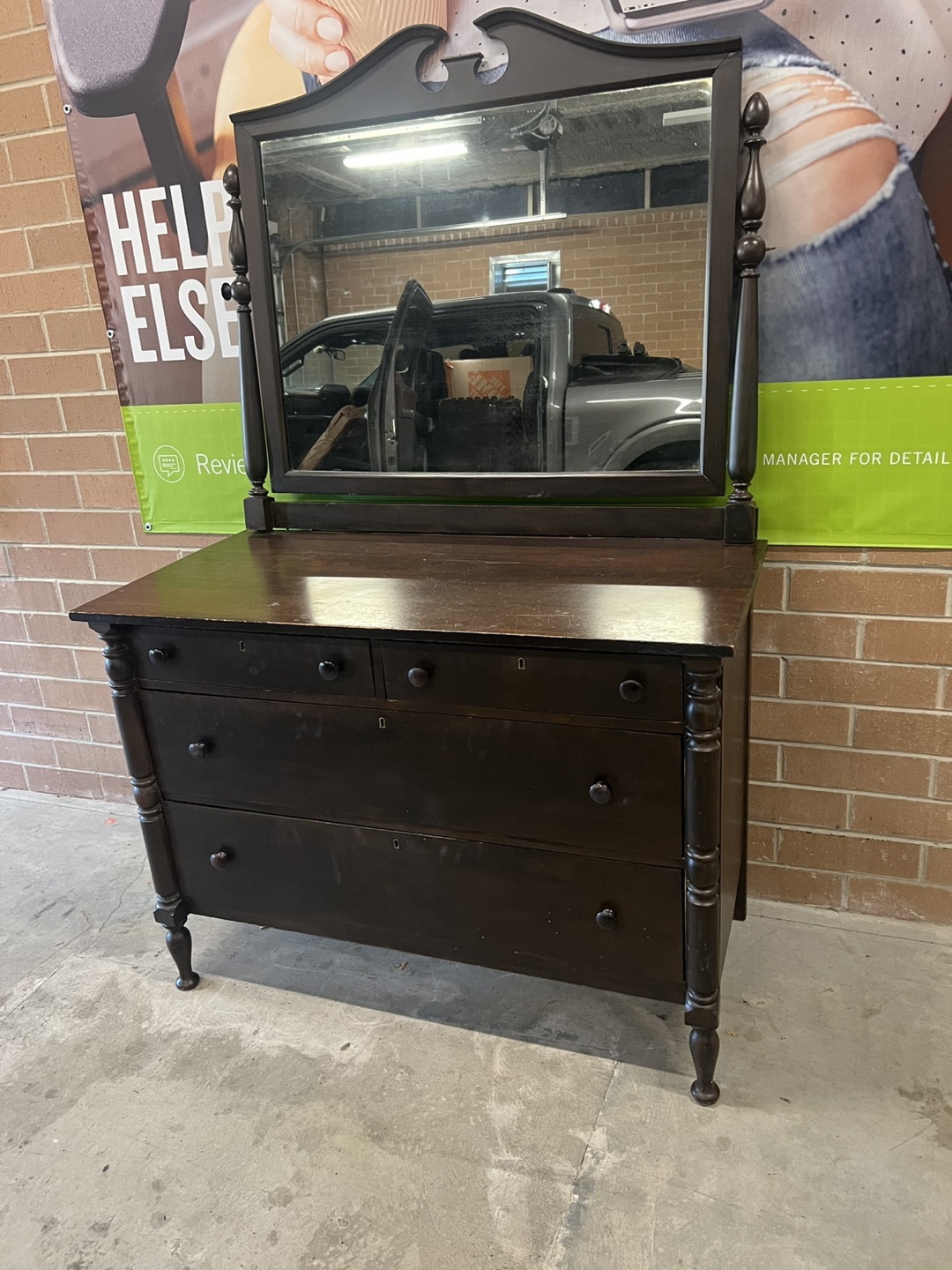 Antique Dresser with Mirror