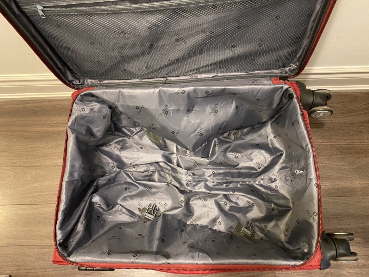 Red Carry-On Luggage Suitcase - photo 4