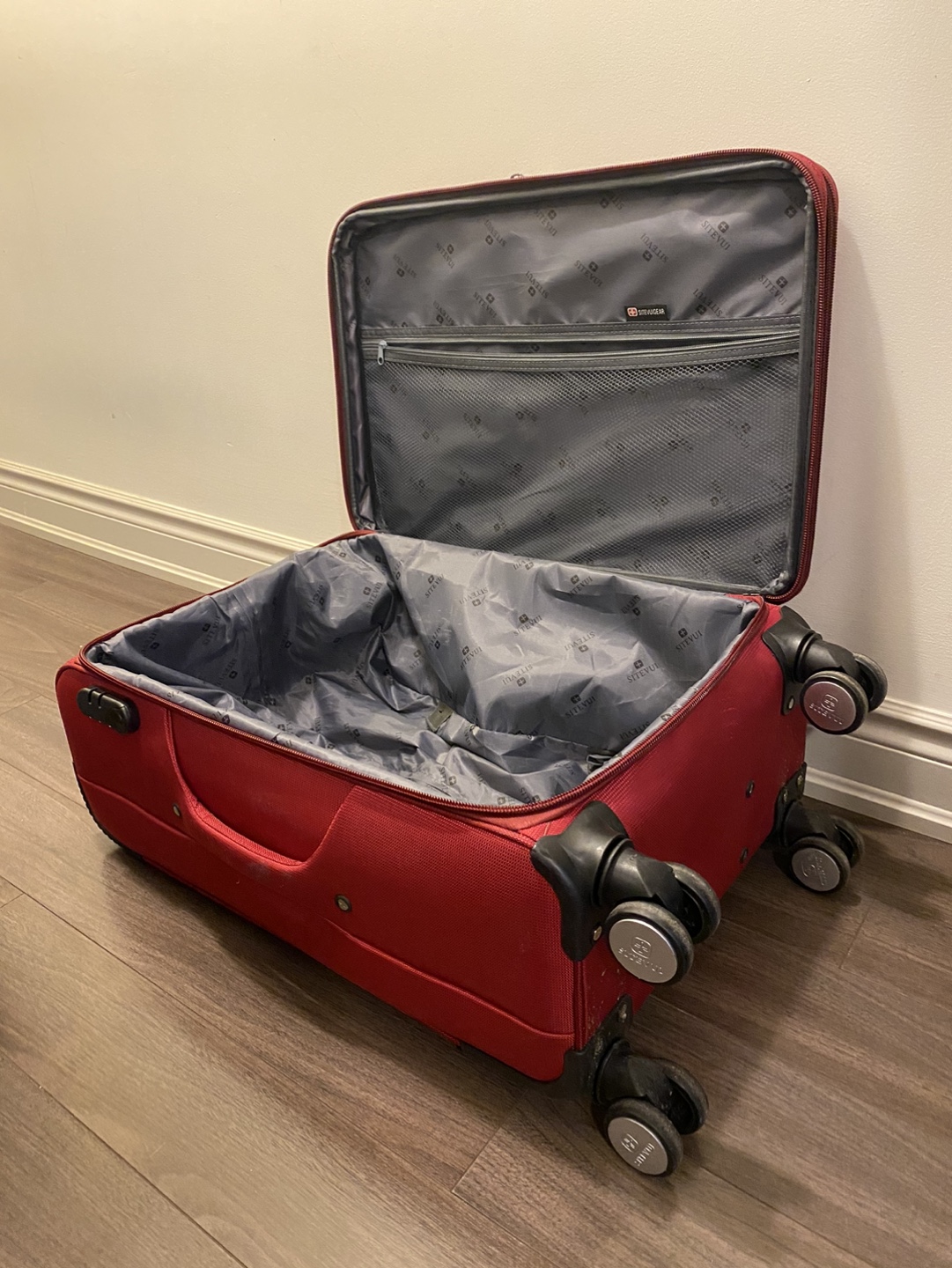Red Carry-On Luggage Suitcase - photo 3
