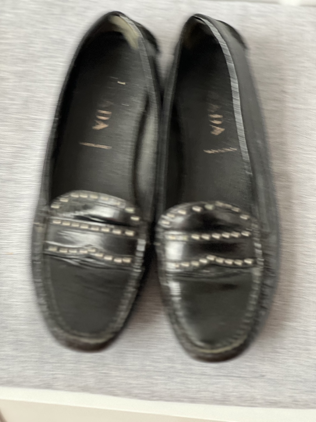Prada Black Leather Loafers