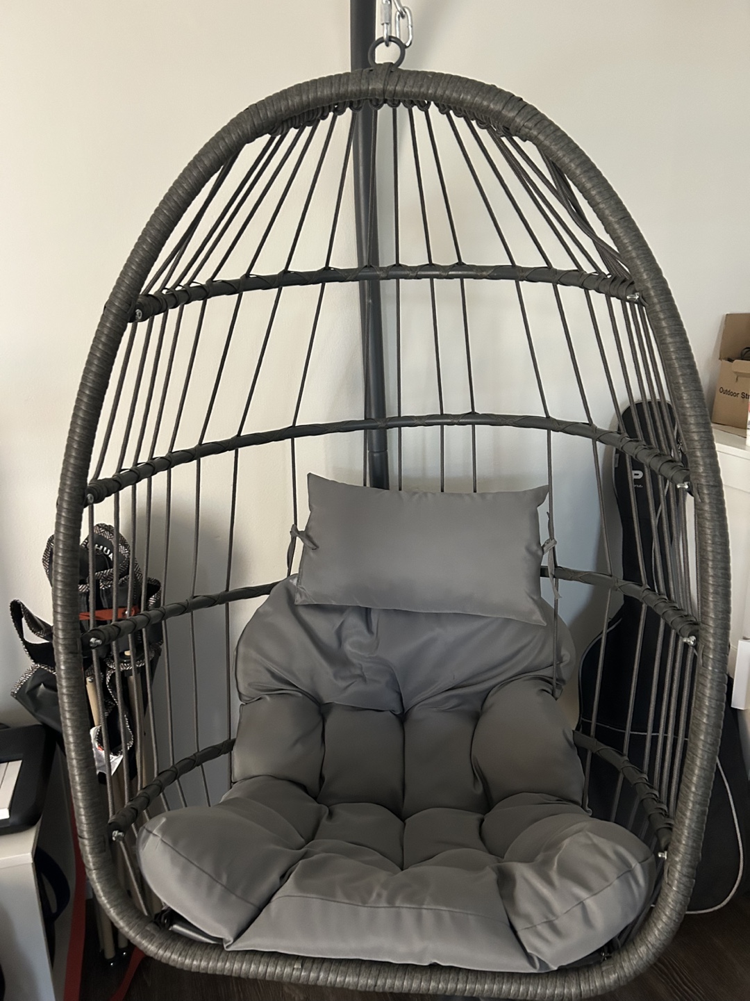 Egg Chair Swing with Cushions