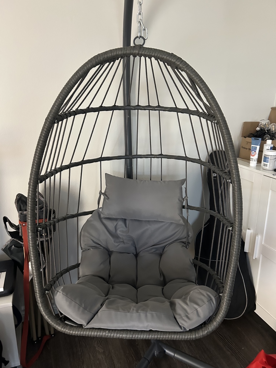 Egg Chair Swing with Cushions - photo 3