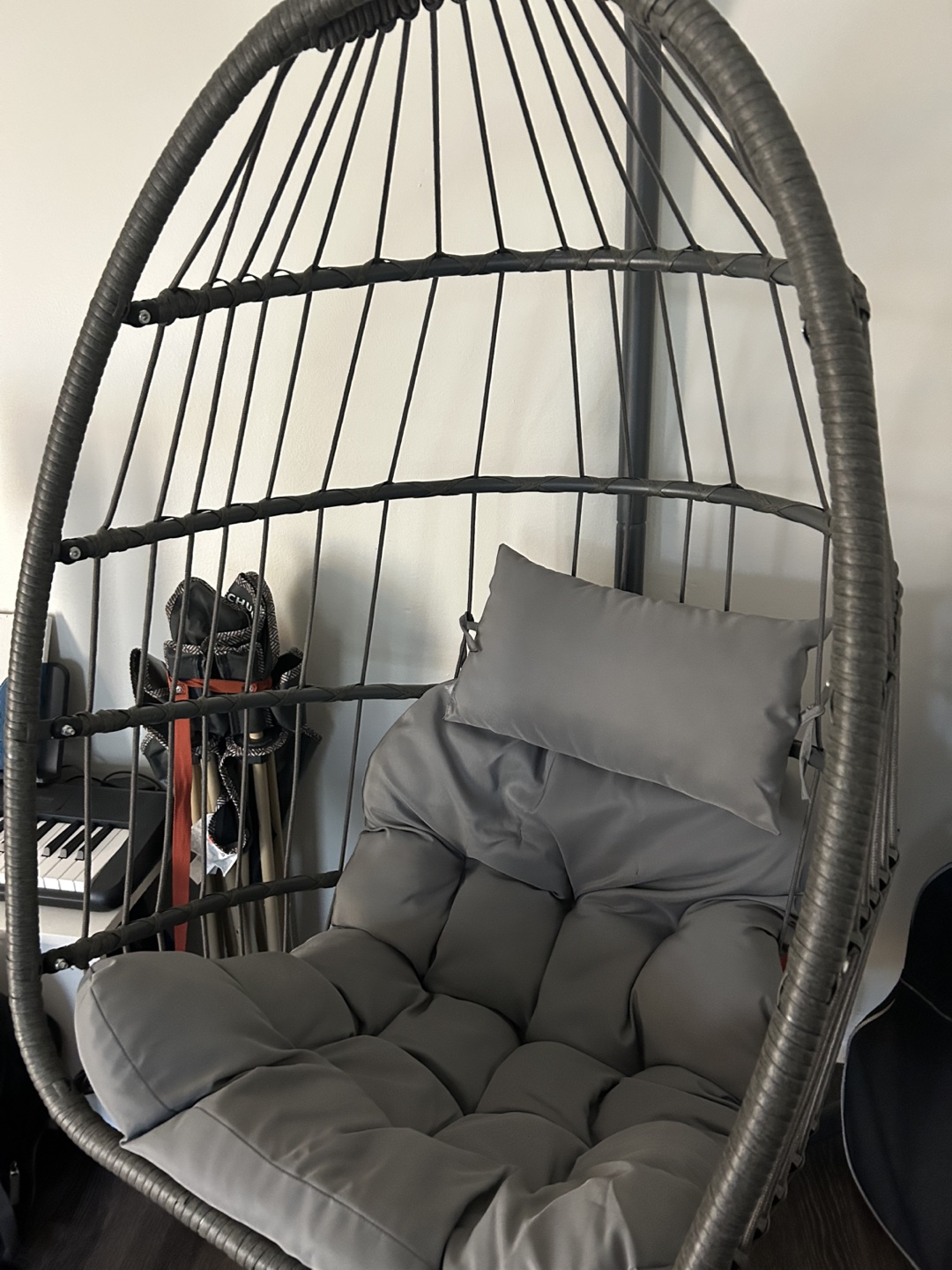 Egg Chair Swing with Cushions - photo 2